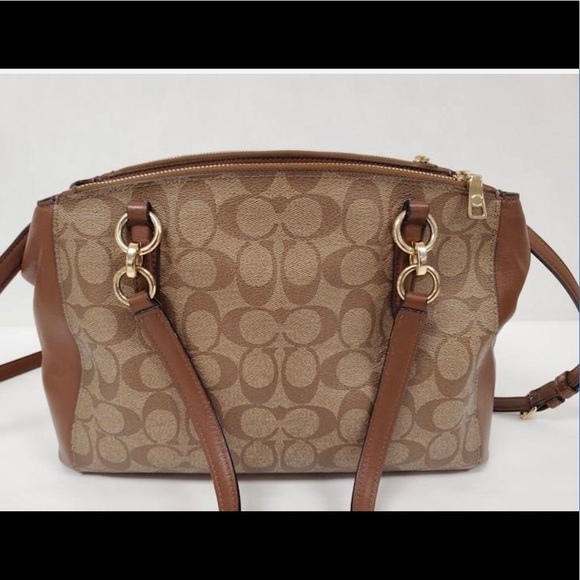 SOLD -COACH Signature Christie Satchel Shoulder Bag Handbag Crossbody, Like New - Picture 2 of 8